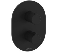 Смеситель для душа Ravak Chrome CR 063.20BL X070432 с термостатом Черный матовый