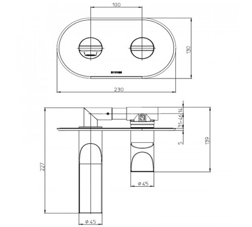 Смеситель для раковины Bossini Apice Z00549.030 Хром