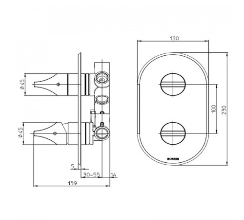 Смеситель для душа Bossini Apice Z00501.030 Хром