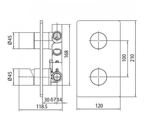 Смеситель для душа Bossini Oki New Z00004.030 Хром