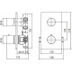 Смеситель для душа Bossini Oki New Z00002.021 с термостатом Золото