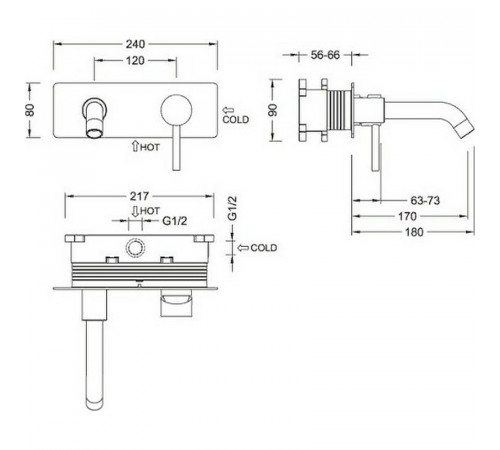 Смеситель для раковины Timo Saona 2371/18SM Черное золото