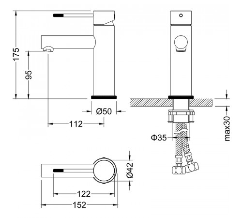 Смеситель для раковины Timo Saona 2361/16F Белый матовый