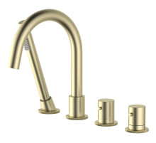 Смеситель на борт ванны Timo Saona 2330/17Y с термостатом Золото матовое