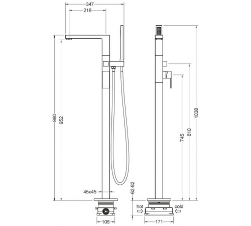 Смеситель для ванны Timo Selene 2210/00Y-CR Хром