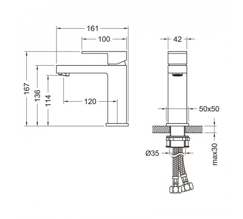 Смеситель для раковины Timo Selene 2061/16F Белый матовый