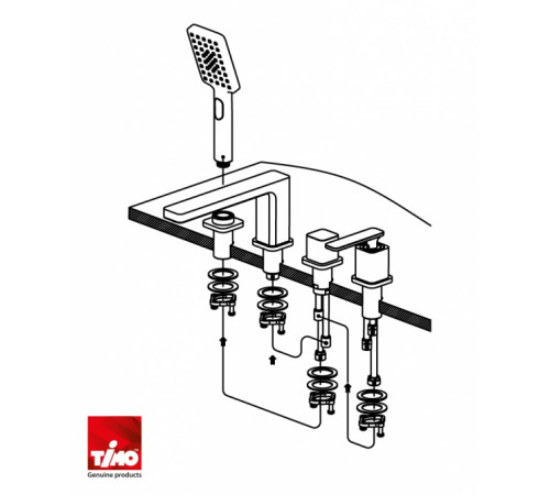 Смеситель на борт ванны Timo Torne 4330/00Y Хром