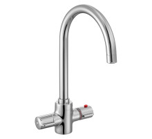 Смеситель для кухни E.C.A. Thermostatic 102108754 с термостатом Хром