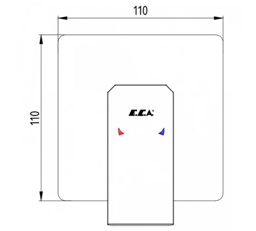 Смеситель для душа E.C.A. Tiera 102167105C1EX-K Черный матовый