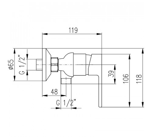 Смеситель для душа Rav Slezak Vltava VT481.5CMAT Черный матовый