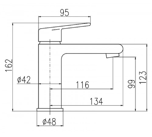 Смеситель для раковины Rav Slezak Colorado CO228.5CMAT Черный матовый