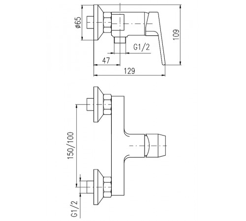 Смеситель для душа Rav Slezak Colorado CO281.5CMAT Черный матовый