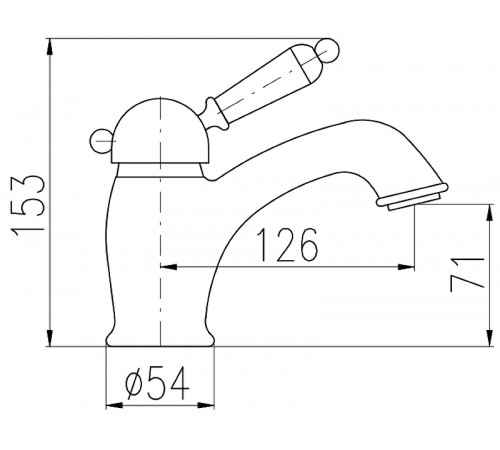 Смеситель для раковины Rav Slezak Labe L026.5SM Бронза