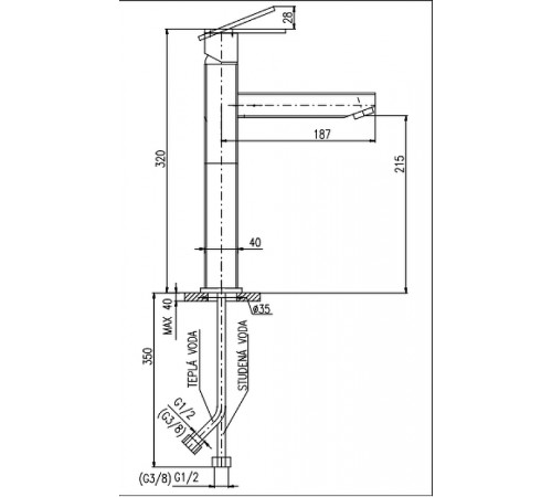 Смеситель для раковины Rav Slezak Loira LR530.5 Хром