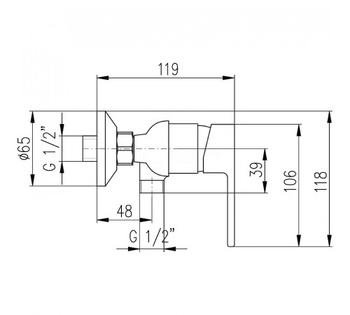 Смеситель для душа Rav Slezak Vltava VT481.5 Хром