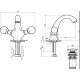 Смеситель для раковины Rav Slezak Brilliance129.5Z Золото