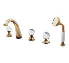 Смеситель на борт ванны Rav Slezak Brilliance176.5PZ Золото