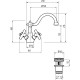 Смеситель для раковины Migliore Provance 19466 Бронза