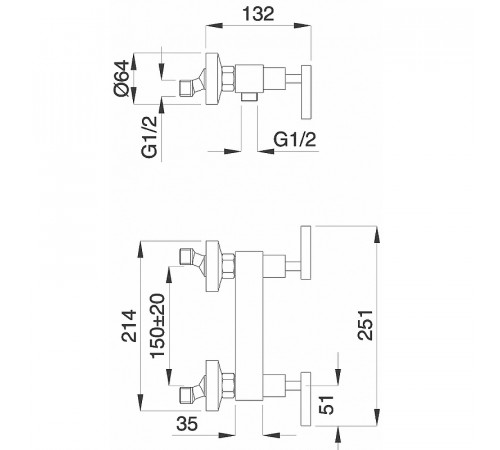 Смеситель для душа Migliore Syntesi ML.SNS-7946.CR Хром