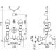 Смеситель для ванны Migliore Cristalia 18580 Бронза