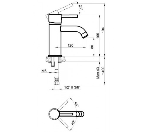 Смеситель для раковины Azario Tasco AZ-15164501 Хром