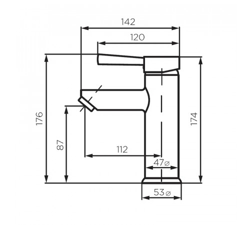 Смеситель для раковины Dorff Logic D3002100SS Нержавеющая сталь