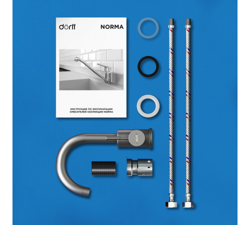 Смеситель для раковины Dorff Logic D3002101SS Нержавеющая сталь