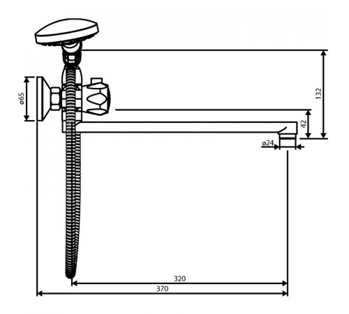 Смеситель для ванны Dorff Modern D7095000 универсальный Хром