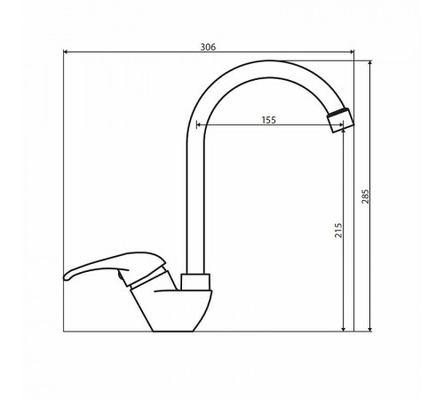 Смеситель для кухни Dorff Comfort D8000000 Хром