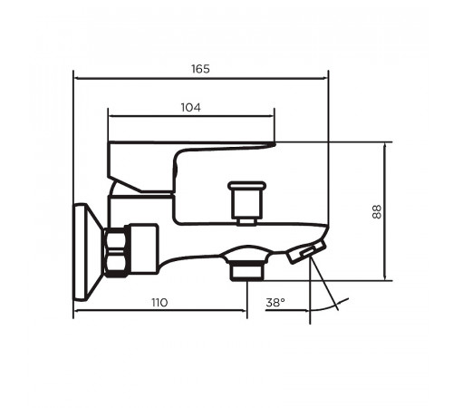 Смеситель для ванны Dorff Prime New D4011022 Черный матовый