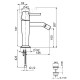 Смеситель для биде Webert Opera moderna OE840102015 Хром