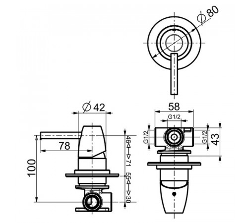 Смеситель для душа Webert Opera moderna OE880101985 Графит