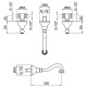 Смеситель для раковины Webert Dorian DO750404010 Золото