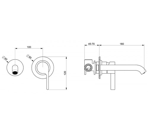 Смеситель для раковины Webert DoReMi DR830606345 Никель