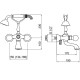 Смеситель для ванны Webert Karenina KA720201065 Бронза