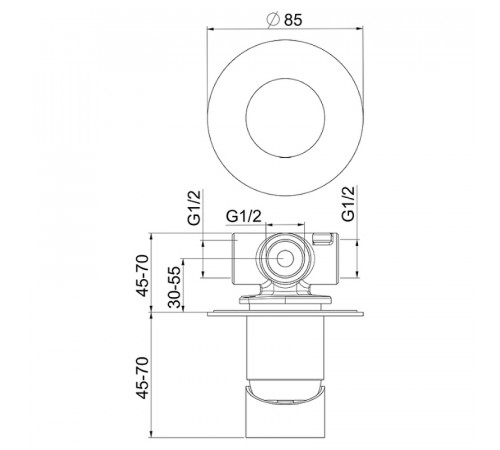 Смеситель для душа Webert One-B NB880101015 Хром