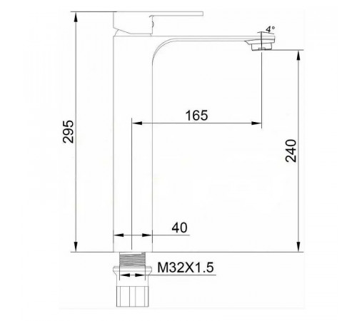 Смеситель для раковины Schein 8611-2BP Черный матовый