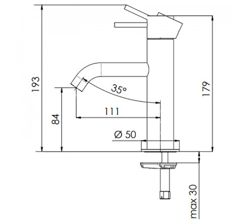 Смеситель для раковины Remer X-Style X12VO Бронза