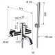 Смеситель для ванны Remer X-Style X02BO Белый матовый