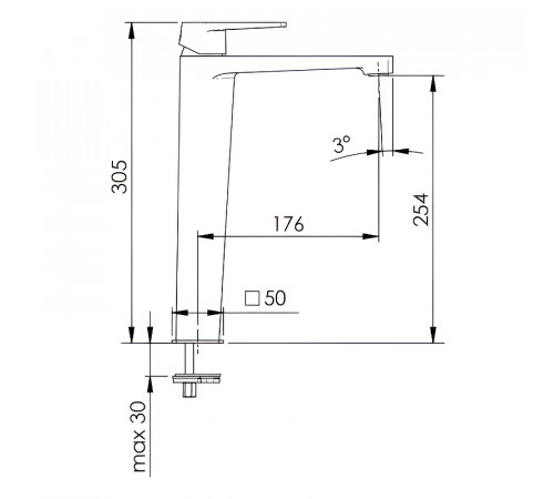 Смеситель для раковины Remer Dream D11L Хром