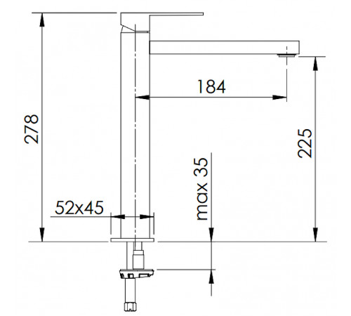 Смеситель для раковины Remer Q-Design QD11LXL Хром