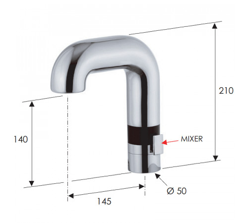 Смеситель для раковины Remer Sensor SE14 Хром