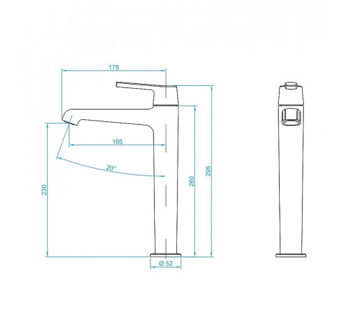 Смеситель для раковины RGW Shower Panels SP-311B 511405311-04 Черный матовый