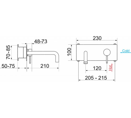 Смеситель для раковины RGW Shower Panels SP-45-10 B 21140545-04 Черный