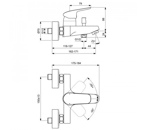 Комплект смесителей Ideal Standard Ceraflex BD001AA Хром