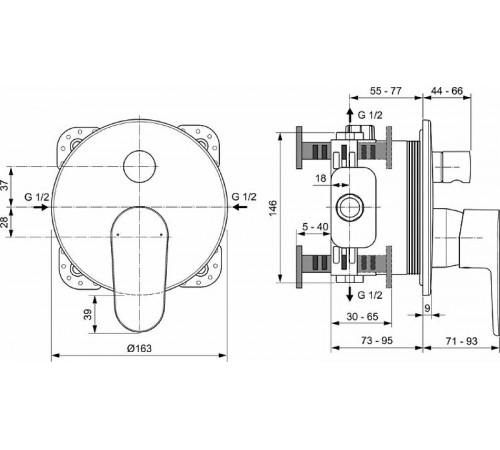 Смеситель для душа Ideal Standard Cerafine Model O A7350XG Черный шелк