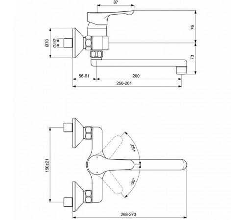 Смеситель для кухни Ideal Standard Alpha BC661AA Хром