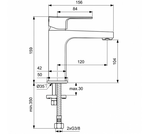 Смеситель для раковины Ideal Standard Cerafine Model D BC553AA Хром