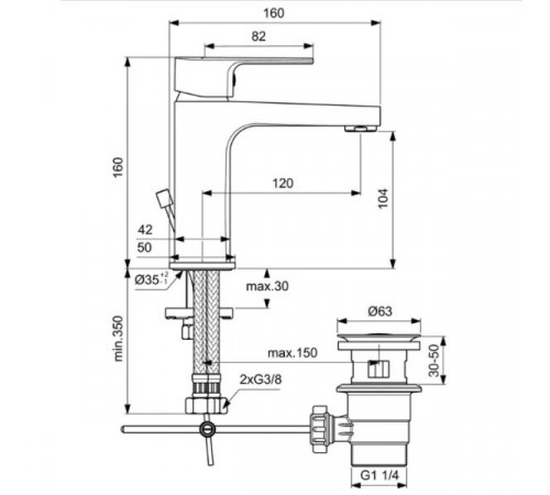 Комплект смесителей Ideal Standard Esla BD002XC Хром