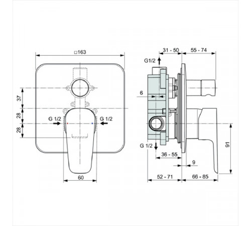 Комплект смесителей Ideal Standard Esla BD002XC Хром